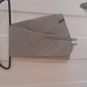 Iro size 2 cropped pants Capri with blue and gold beading leather belt loops